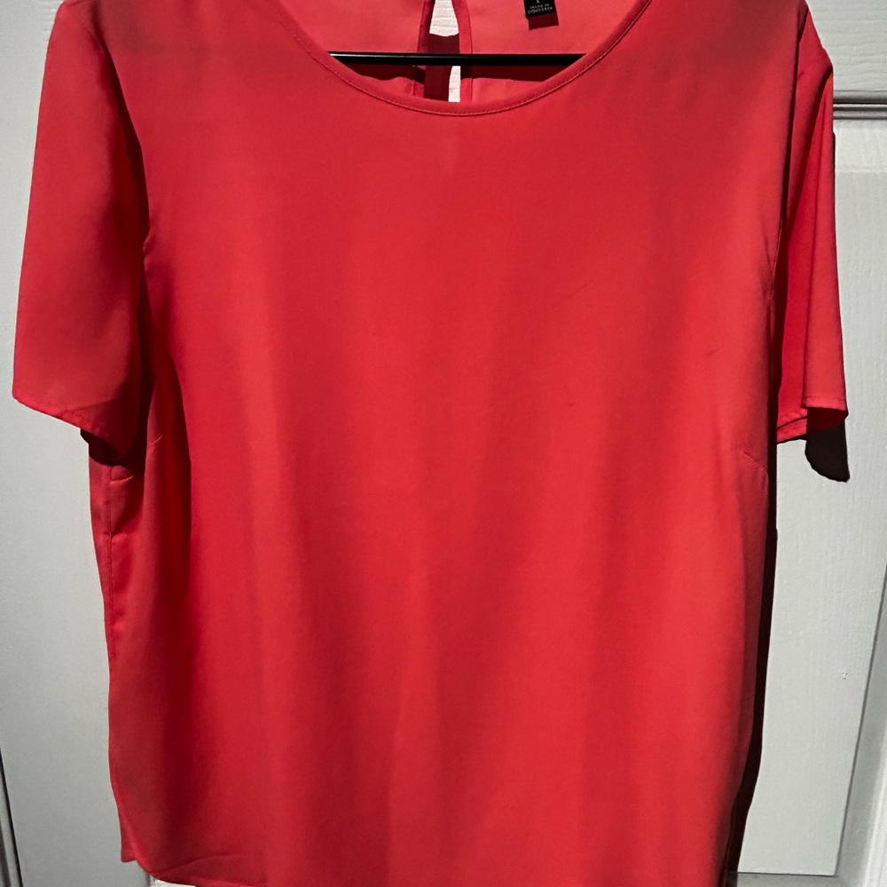 Ann Taylor Vibrant Red Blouse